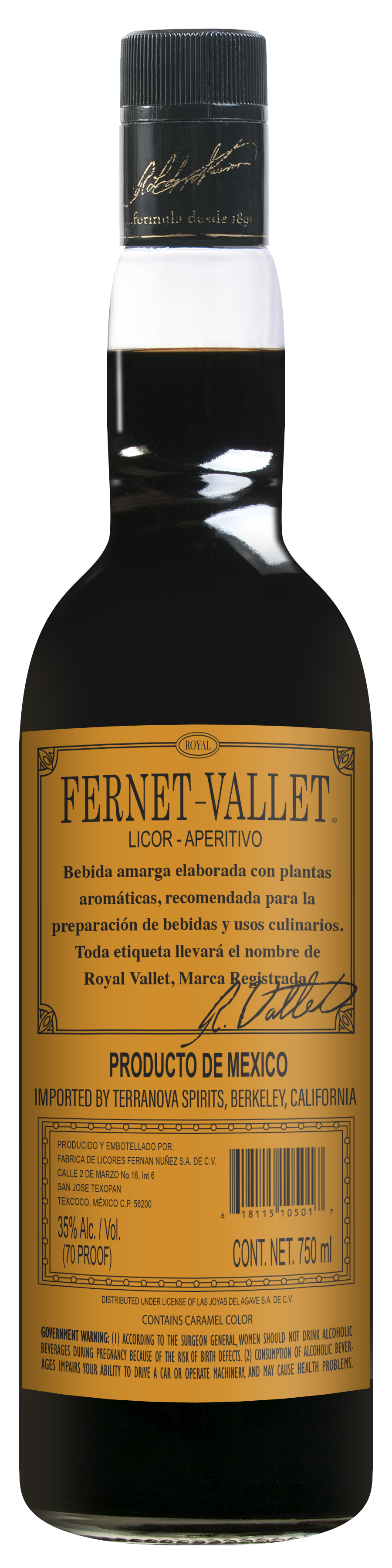 Fernet-Vallet Liqueur